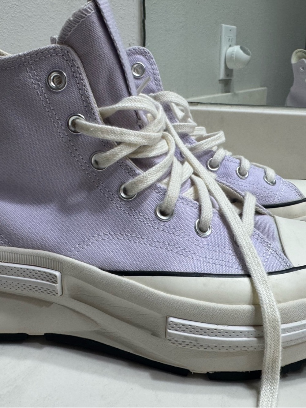 High-Top Canvas Platform Sneakers - Lavender Legacy CX - Picture 3 of 10